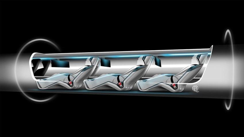 Hyperloop skal frakte mennesker i kapsler med en fart på over 1200 kilometer i timen, og skal testes allerede neste år. Foto: HTT