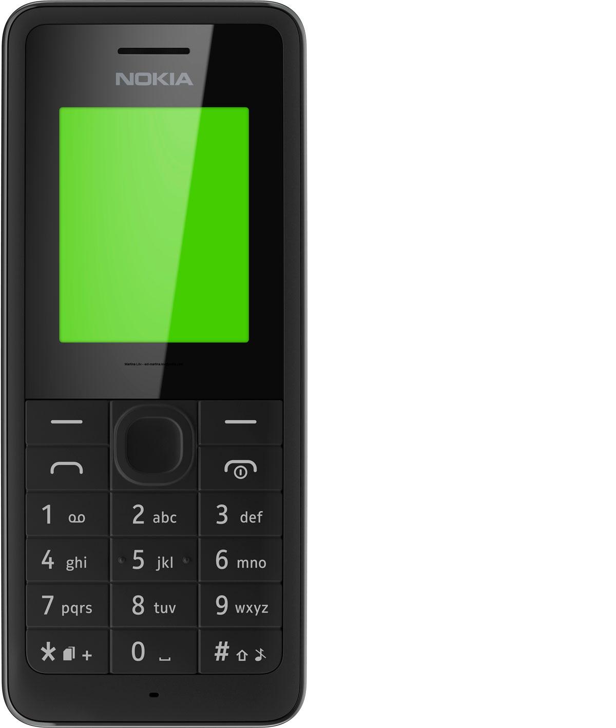 Nokia 106 er billig og enkel, og 
har ekstremt god batteritid.Foto: Nokia