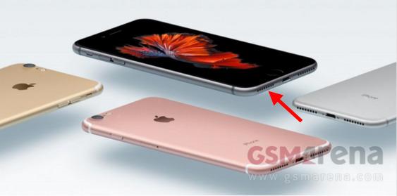 Dette bildet – som visstnok skal være fra Apple selv – viser at hodetelefoninngangen sannsynligvis forsvinner.
