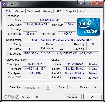 Programmet CPU-Z hadde noe problemer med å gjenkjenne prosessoren.