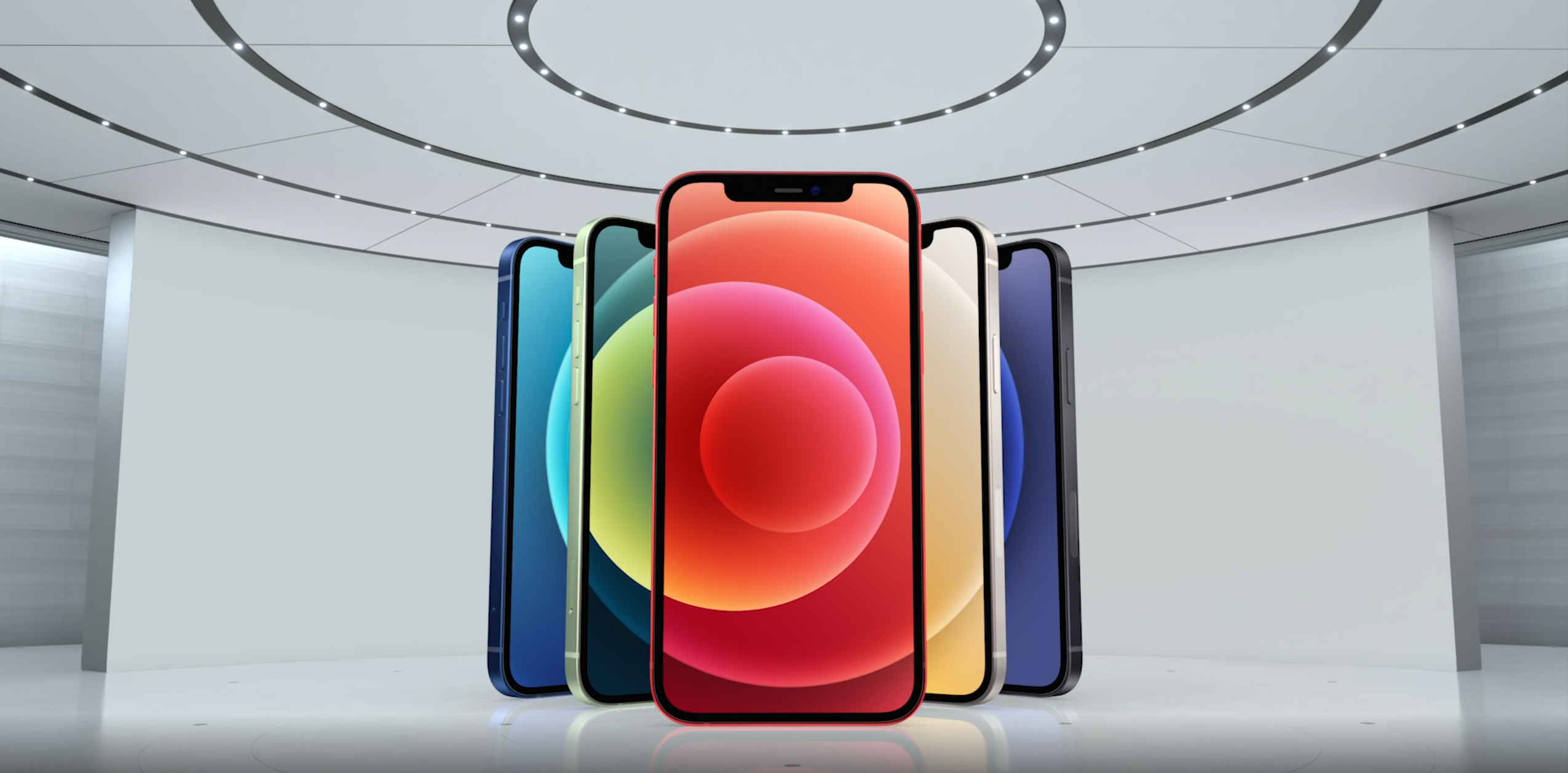 Mange gøyale farger på iPhone 12-modellene.
