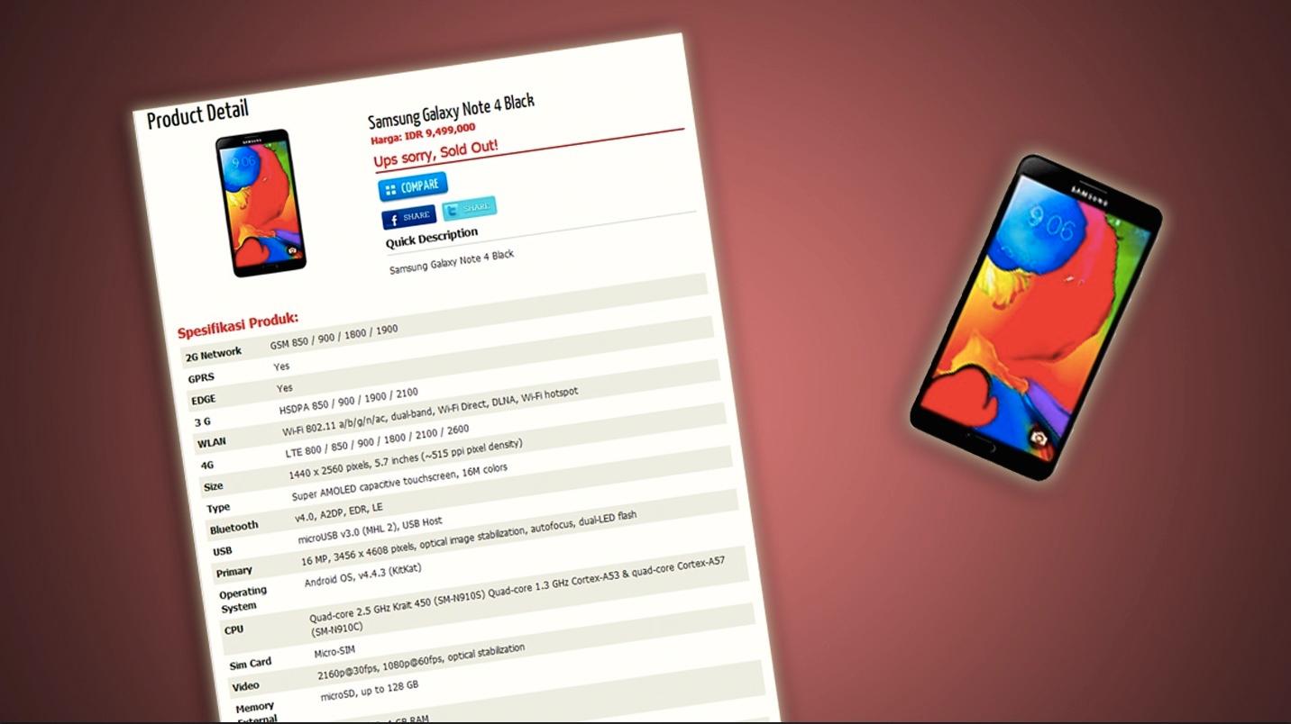 Galaxy Note 4-spesifikasjonene lekket?