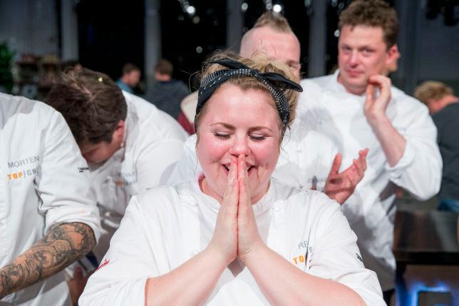 JUBLENDE GLAD: Renee Fagerhøi vant i våres Norges først «Top Chef». Foto: TV2.