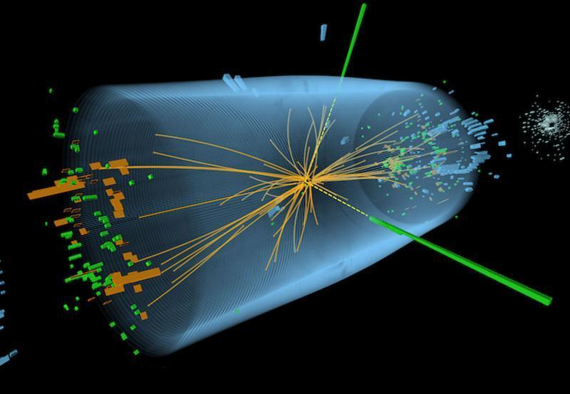 Slik ser det ut når partikler kolliderer i LHC-maskinen. Foto: CERN