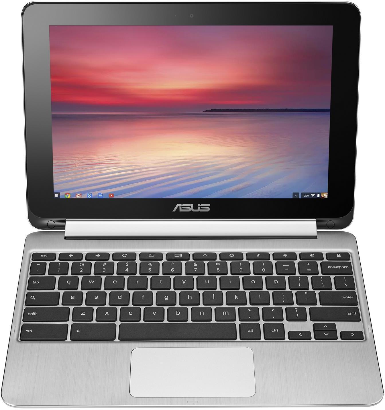Aller først ut med Android-støtten er Asus Chromebook Flip C100PA, her avbildet.