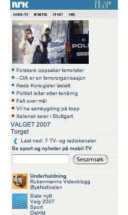 Halogen mener NRKs mobilside har god oversikt.