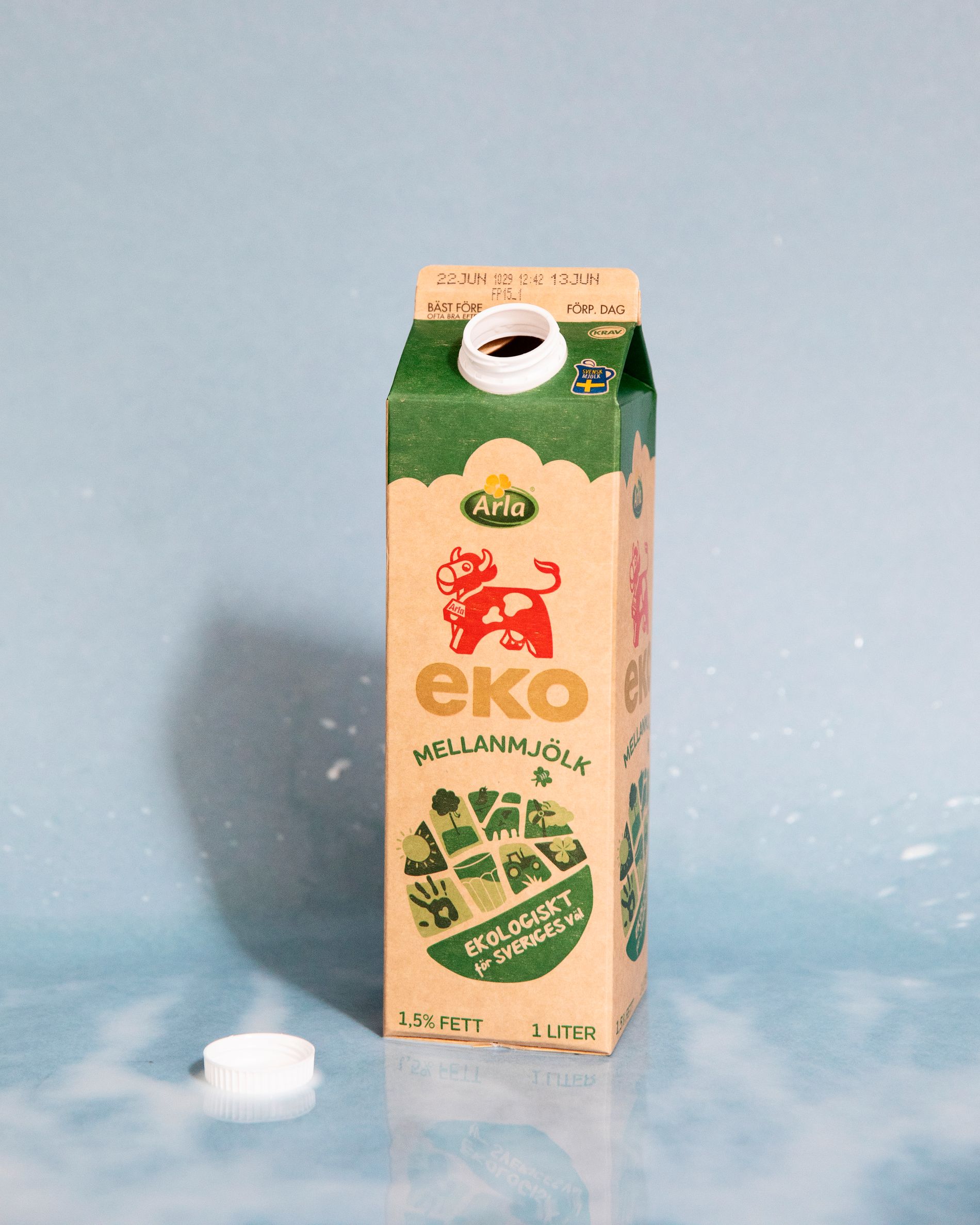 Mjölk håller längre i ett kallt kylskåp