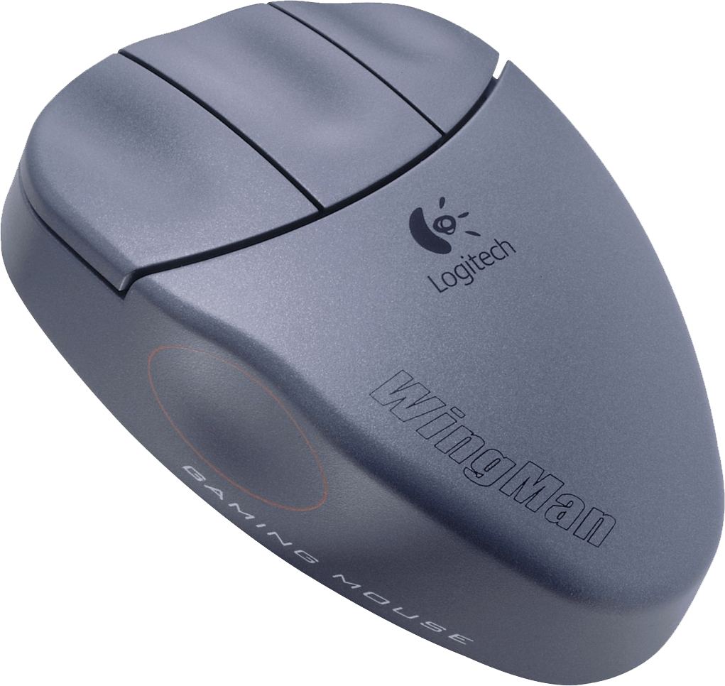 Logitech Wingman Gaming Mouse med sine tre klassiske knapper.Foto: Logitech