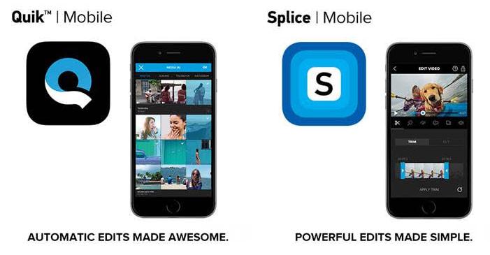 De to appene Splice og Quik skal gjør mobil videoredigering til GoPro enkelt.
