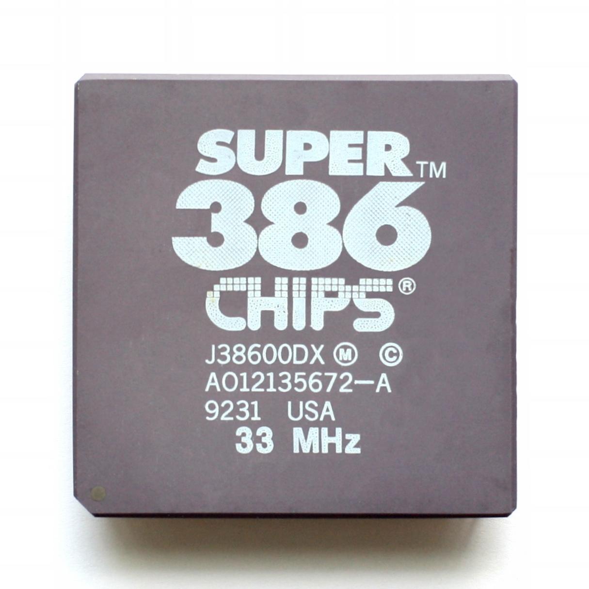 Super 386 fra Chips & Technologies slo ikke like godt an som Intels egne 386-brikker, men med utvikling av en prosessor i full sving nærmest på nabokontoret ga Wingine-utviklerne gode læringsmuligheter.Foto: Konstantin Lanzet, CC 3.0