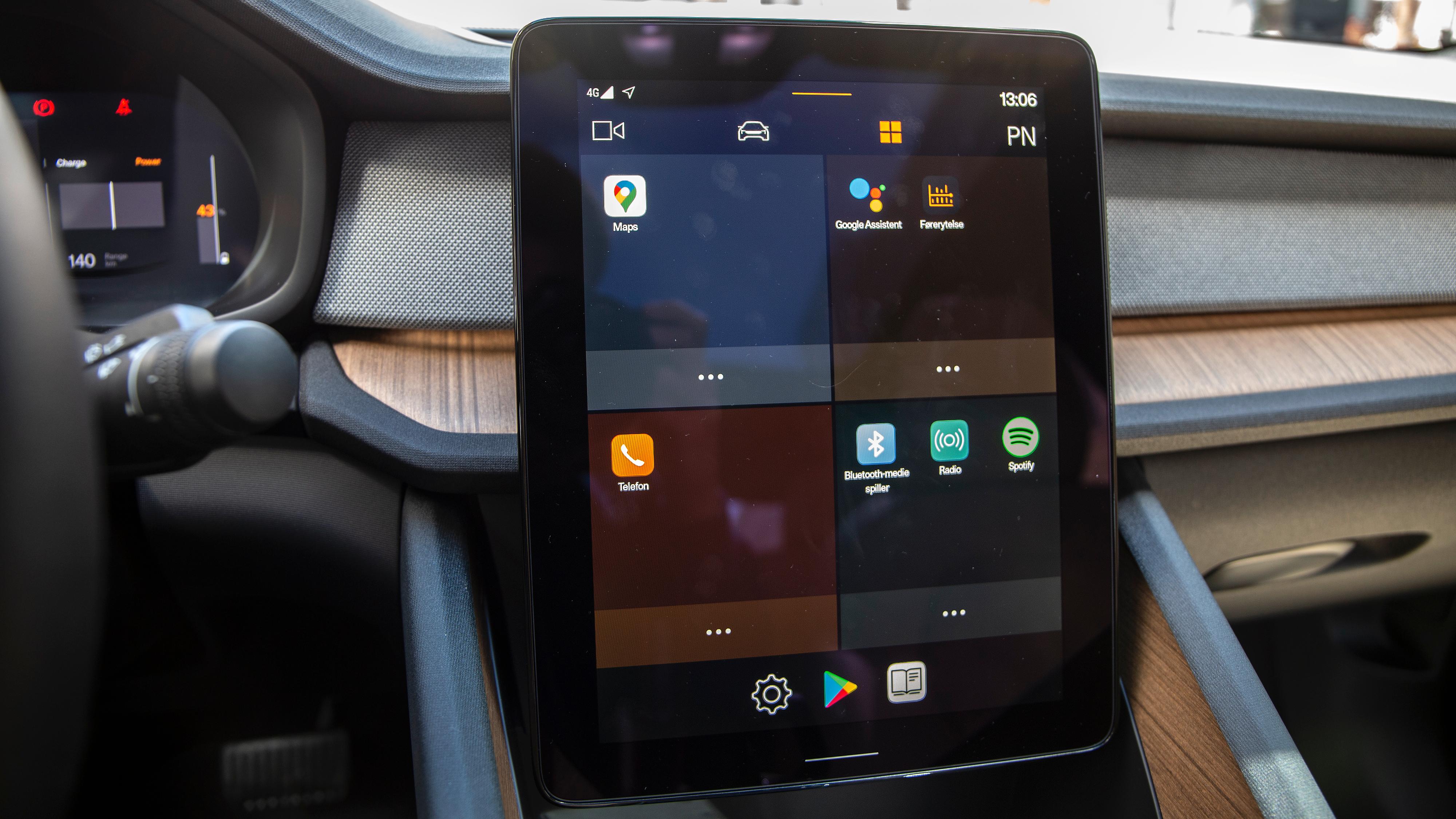 Android Automotive og Android Auto utvikles av samme Google-team. Men de vil fortsette å eksistere som to separate systemer. Her fra Polestar 2. 