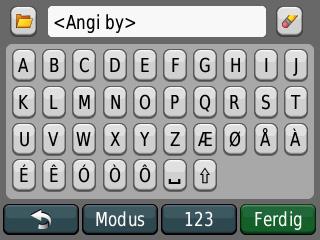 Tastaturet er satt opp alfabetisk, og egentlig en av de største innsigelsene vi har mot Nüvi 1200.