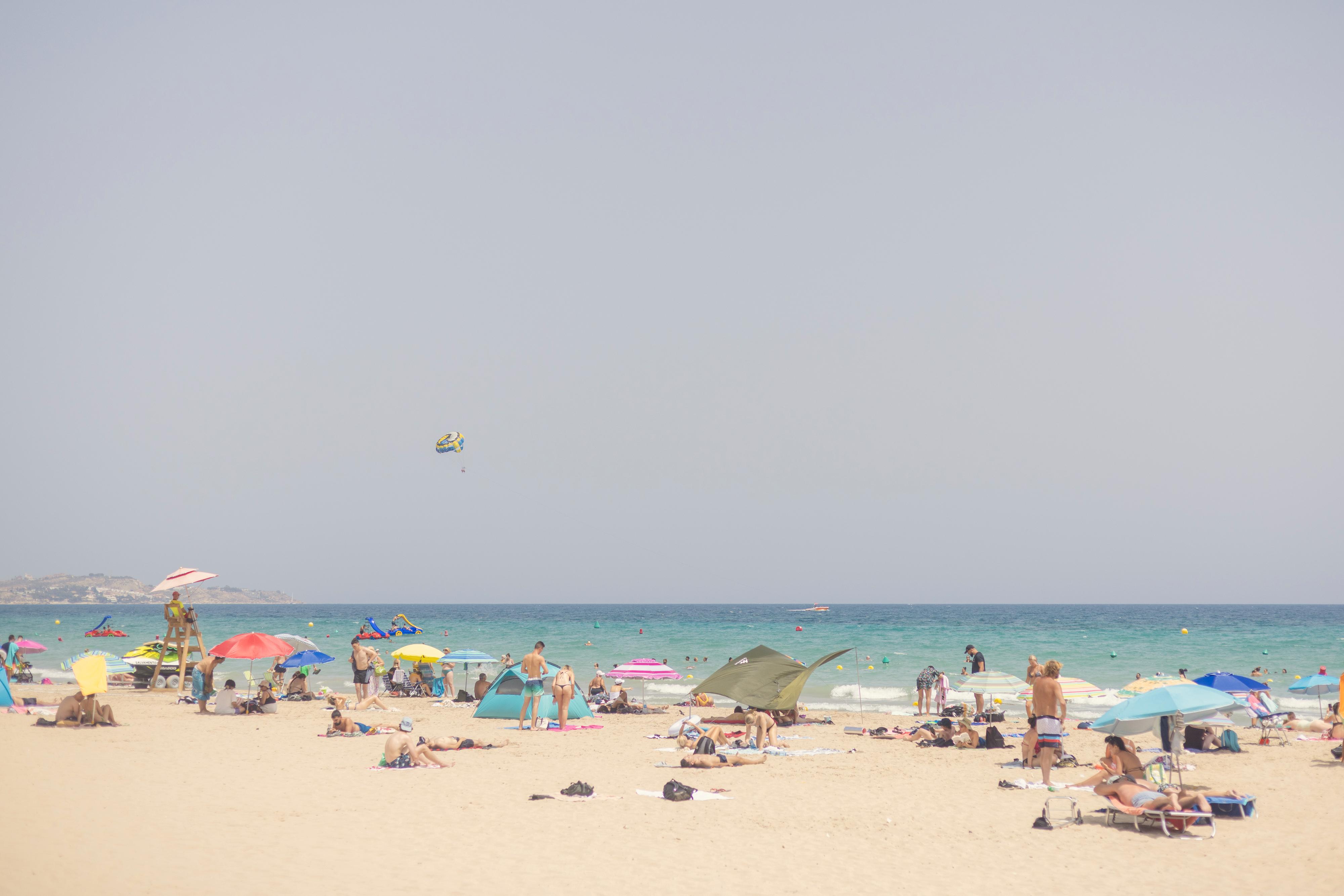 HETEBØLGE: I Spania var det over 40 grader i juli. Bildet er tatt i Alicante 10. juli 2023. 