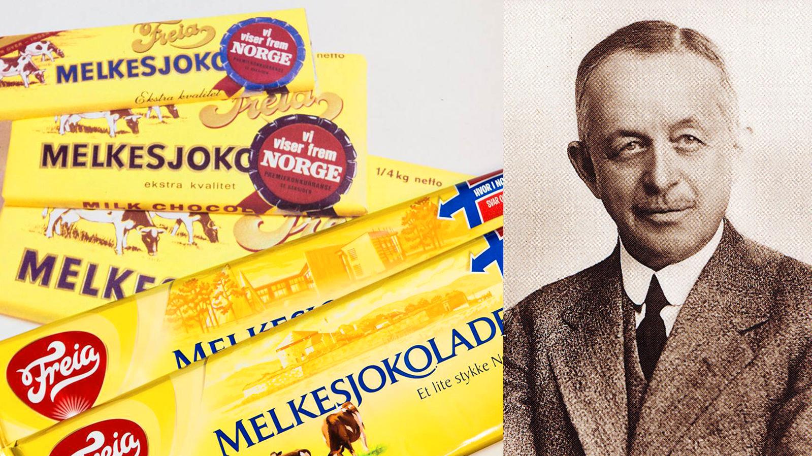 NASJONALSKATT: Freia Melkesjokolade blir fortsatt laget i fabrikken på Rodeløkka i Oslo – på samme grunn som Freiafabrikken sto på da den aller første sjokoladen ble produsert i 1889. Foto: Arkivbilde Freia