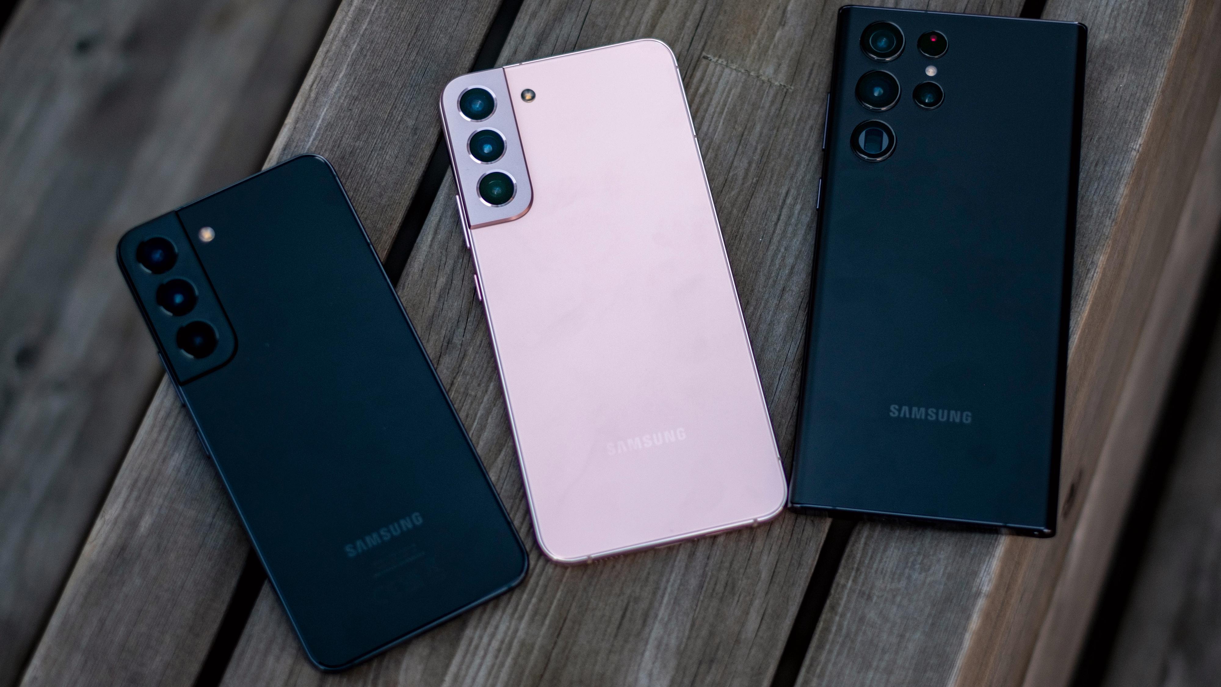 Samsungs nye toppmodeller i S22-serien.
