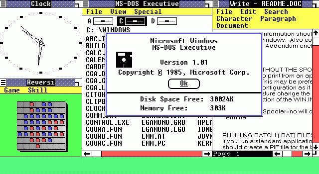 Windows 1 var en skikkelig lekkerbisken.
