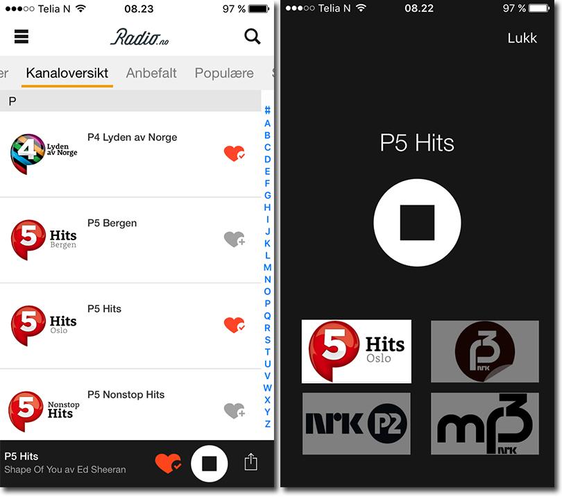 En app kan gi deg alle de norske radiokanalene.