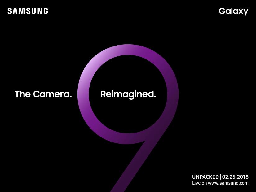 Slik ser årets invitasjon til Samsung Galaxy S-lansering ut. Det virker åpenbart at Galaxy S9 ikke får samme kamera som de tre foregående toppmodellene fra produsenten.