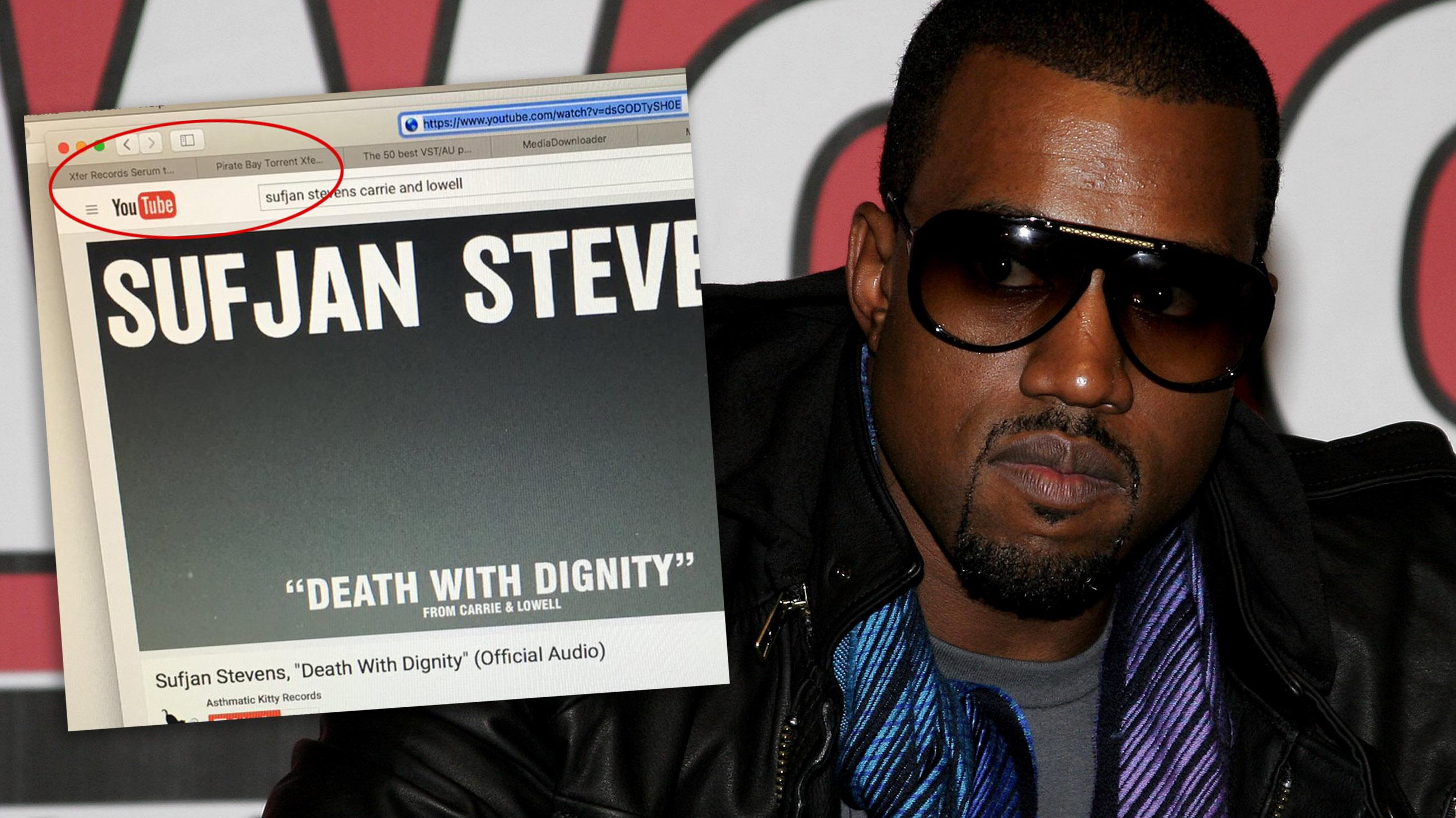 Avslører dette bildet at Kanye West bruker The Pirate Bay selv?