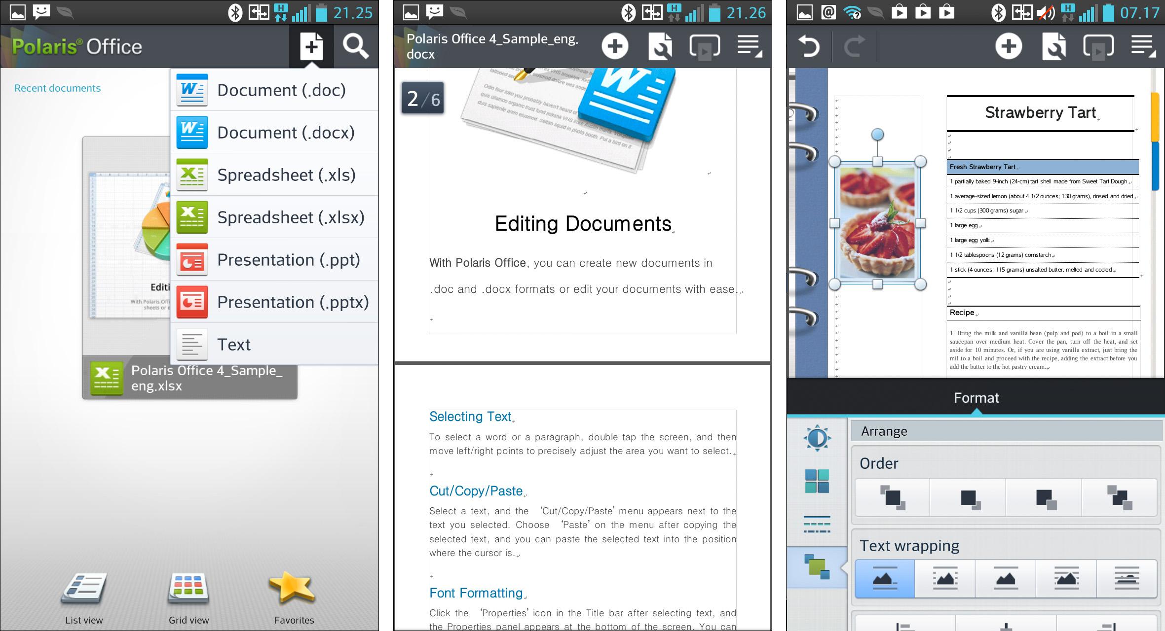 Polaris Office 4 støtter dokumentformatene som brukes i Microsoft Office. Redigeringsfunksjonene er gode, og du har ganske avanserte muligheter hvis du vil illustrere dokumentene med grafikk. .