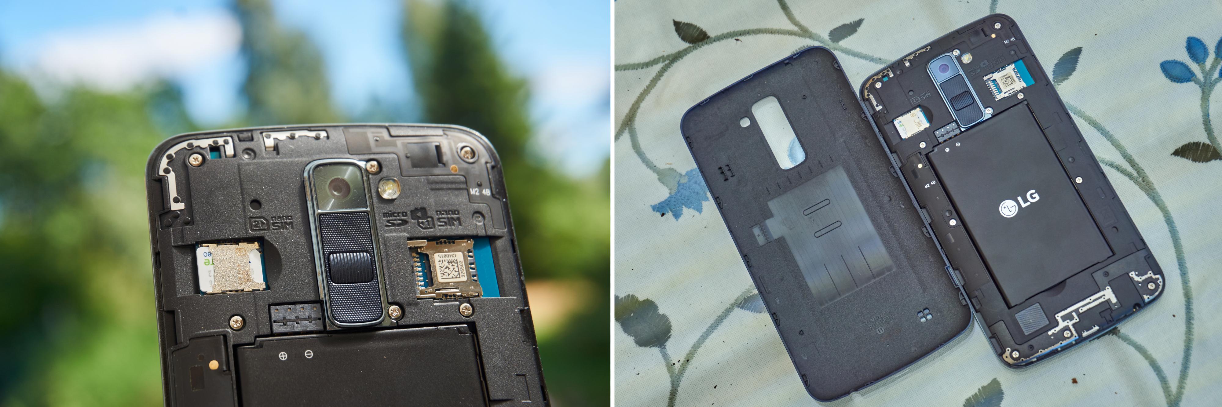 De to dedikerte SIM-kort-inngangene er et solid pluss. At du kan bytte batteri det samme. Bilde: Torstein Norum Bugge, Tek.no/montasje