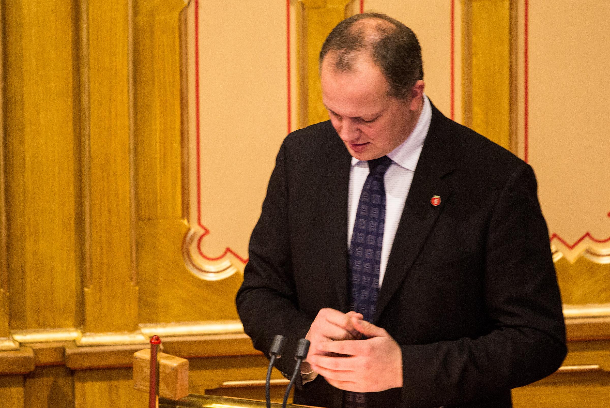 Samferdselsminister Ketil Solvik-Olsen, Fremskrittspartiet.Foto: Varg Aamo, Hardware.no