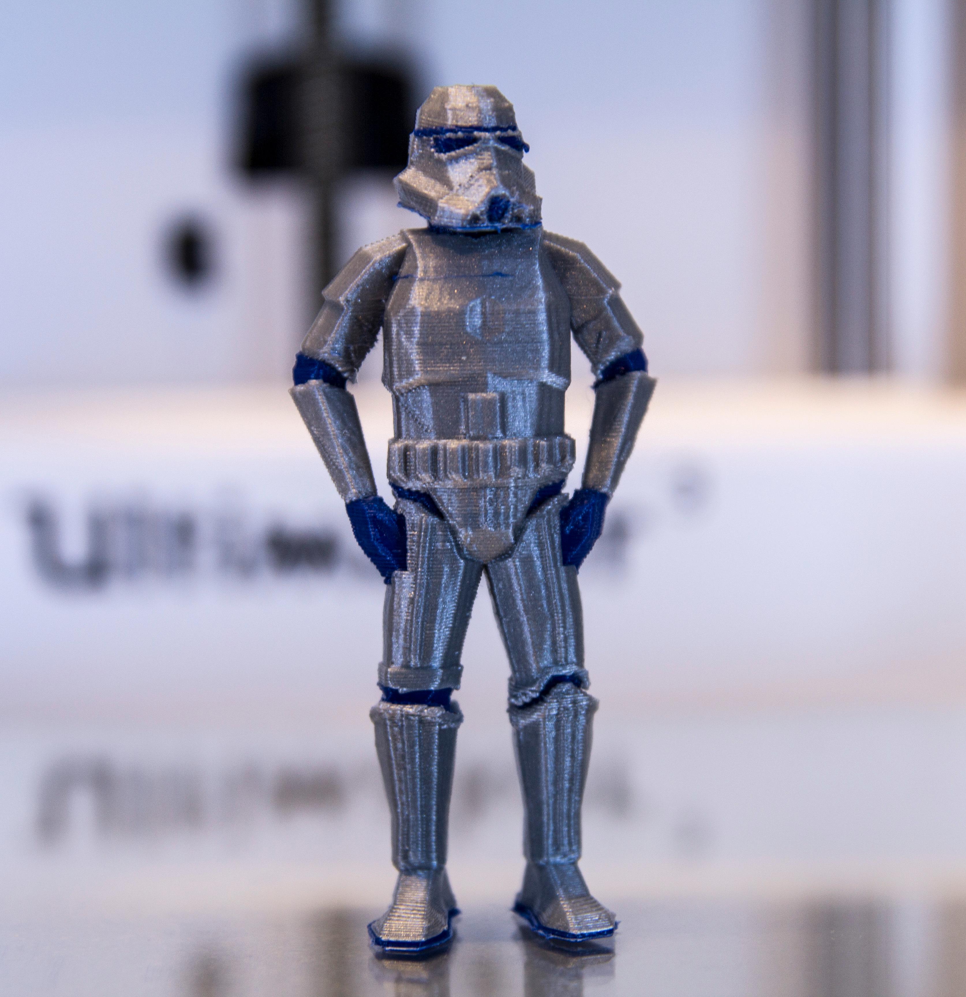 Stormtrooper med grått og blått filament. Bilde: Aksel I. Edgar-Lund/Tek.no