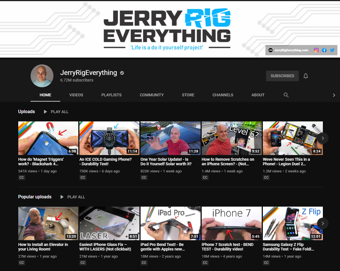 YouTube-kanaler som JerryRigEverything har «teardowns» for nær sagt alle typer telefoner og andre dingser.