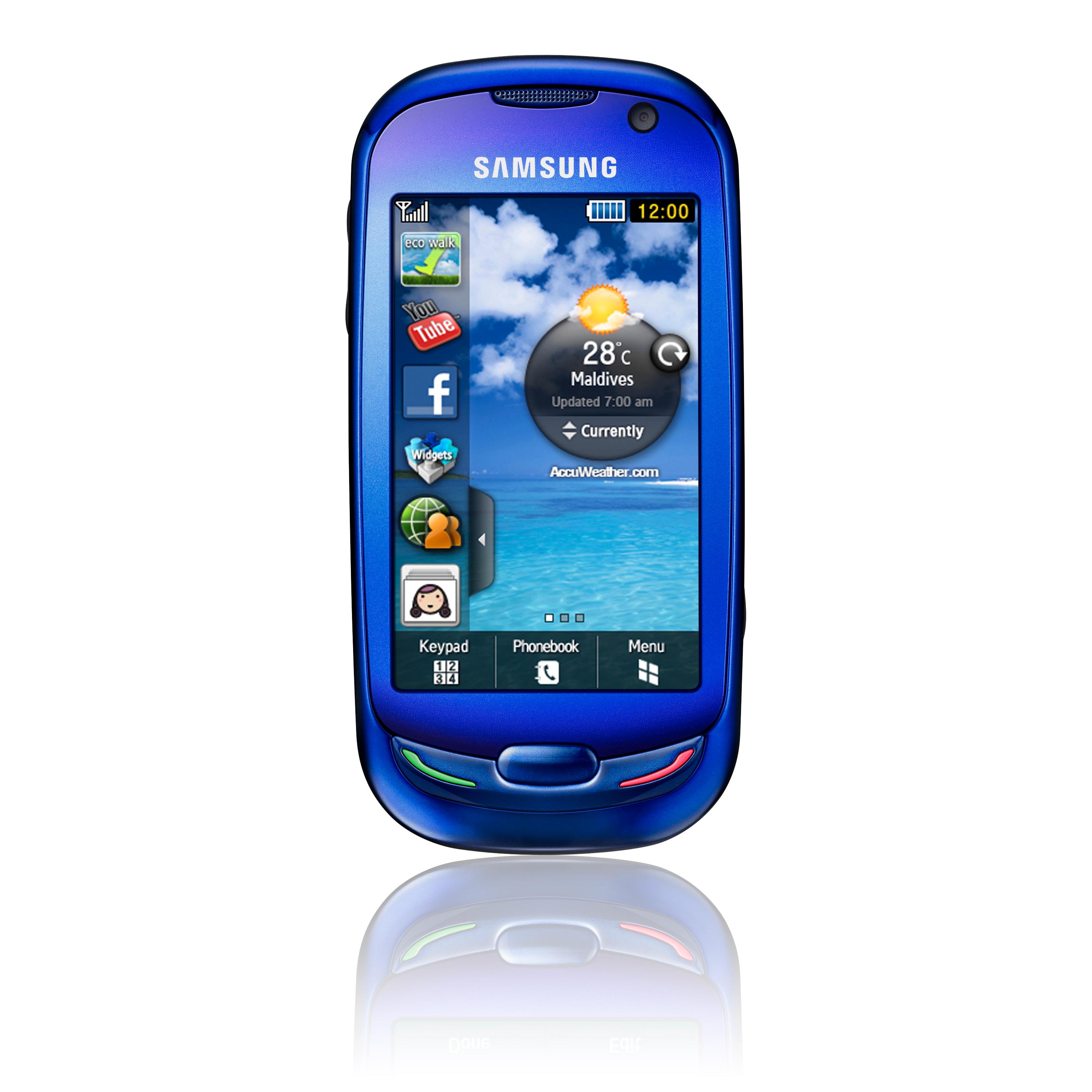 Blue Earth ser ut som en vanlig touch-telefon.