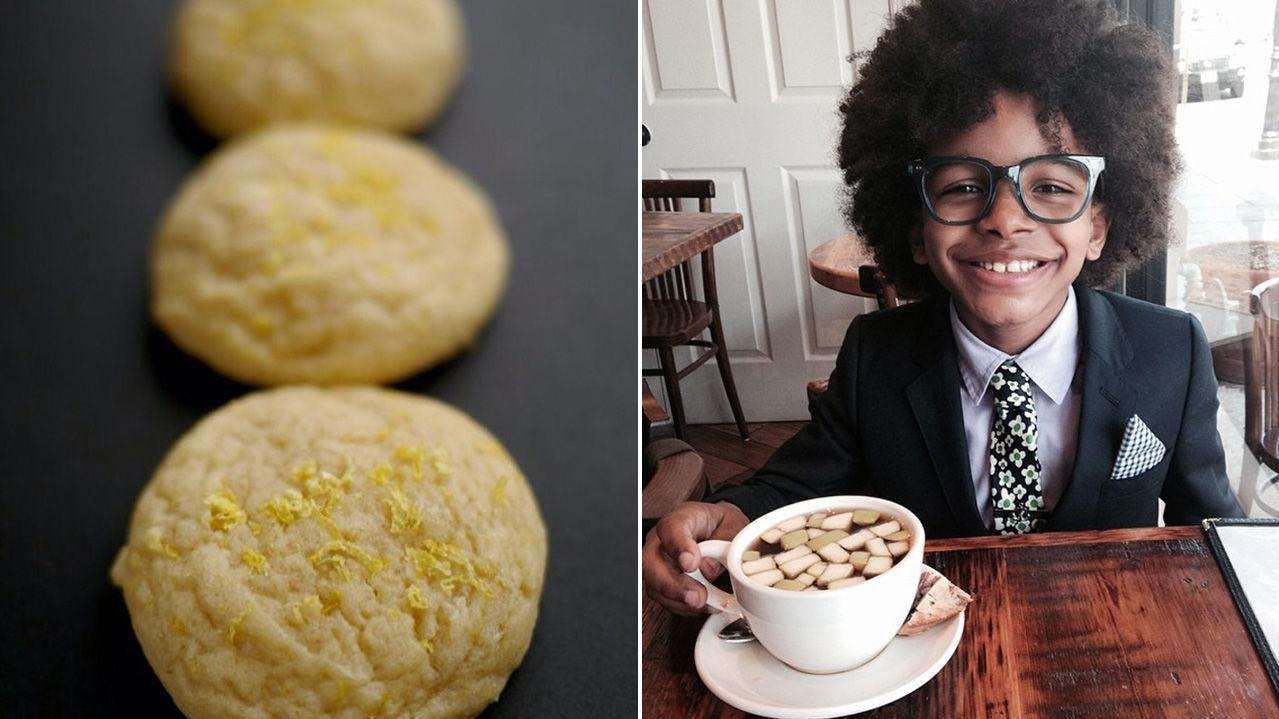 COOKIE-FAN: Ti år gamle Cory Nieves selger alt fra chocolate chip cookies til disse sitron-kjeksene. Foto: Instagram/@MrCorys