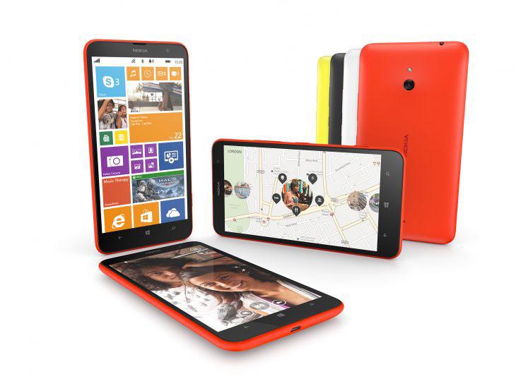 Nye Nokia Lumia 1320 er en rimelig Windows-mobil med 6-tommers skjerm. Foto: Nokia