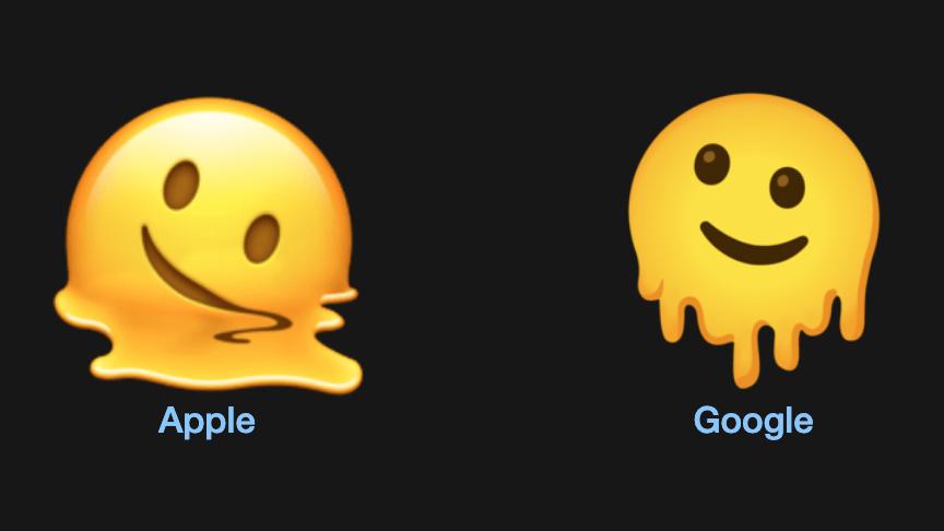 Dette er samme emojie på en iPhone og en Android-enhet.
