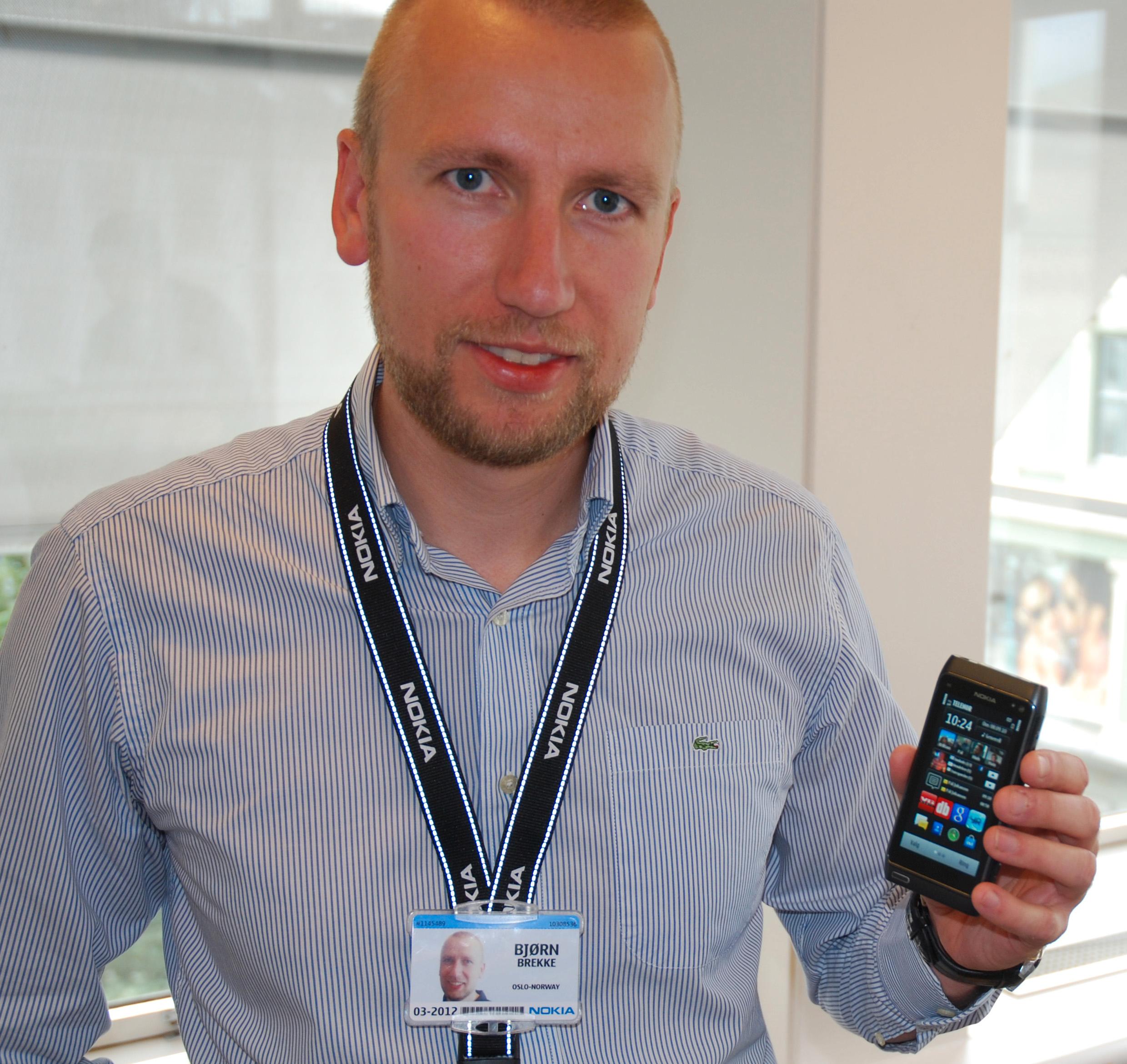 Nokias produktsjef Bjørn Egil Brekke tror N8 vil appellere til mobilentusiastene.