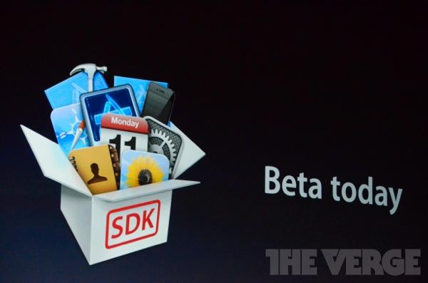 Betaen til iOS 6 blir gjort tilgjengelig for utviklere allerede i dag.Foto: The Verge