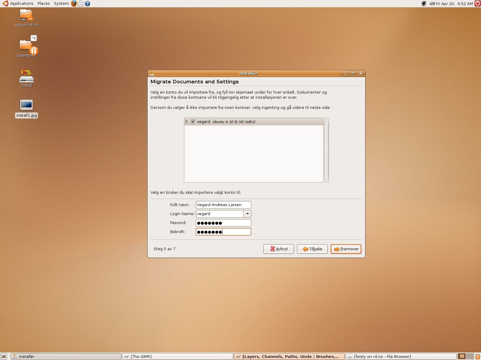 Ubuntu kan hente innstillinger fra tidligere Windows- og Ubuntu-installasjoner