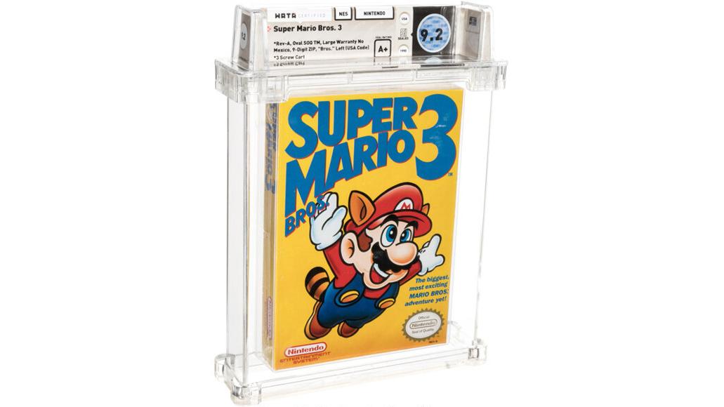 En sjelden versjon av Super Mario Bros 3 ble i helgen solgt for over 1,4 millioner kroner. Legg merke til hvordan ordet «Bros» er plassert til venstre på esken. 