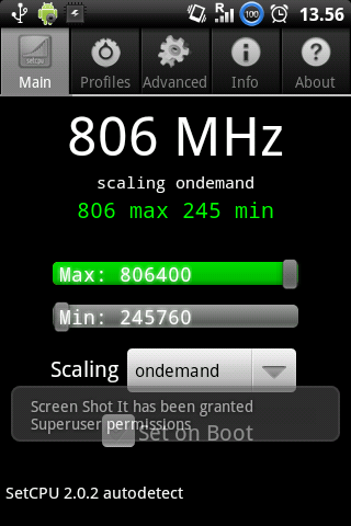Vi klarte å klokke Legend fra 600 til 806 MHz.