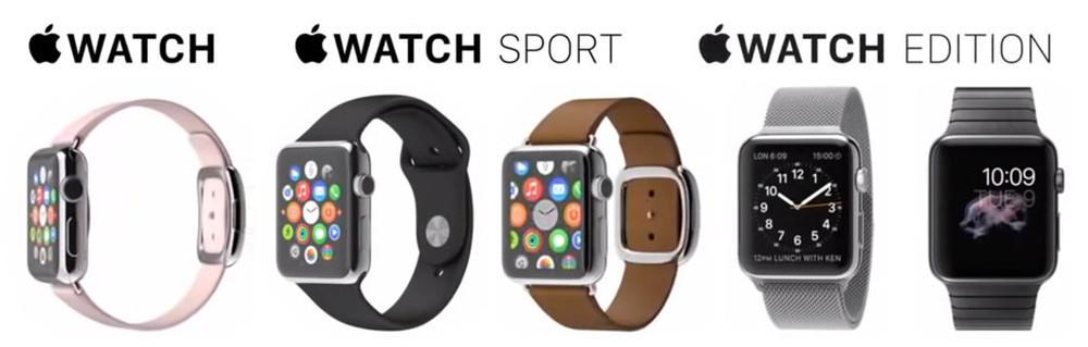 Dette er dagens utgaver av Apple Watch.