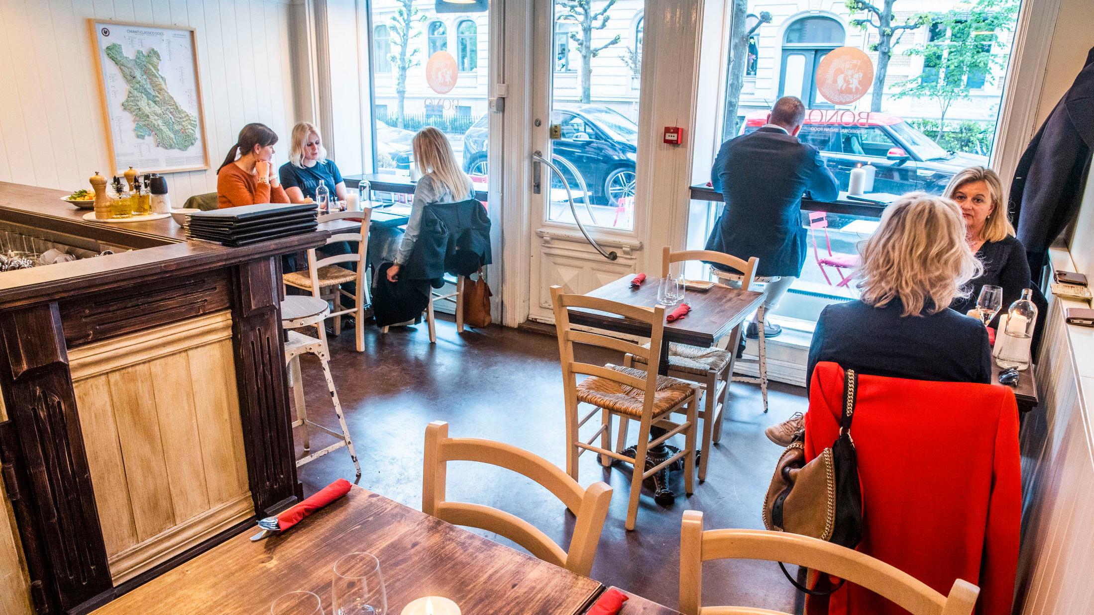 TOPPSCORE: Den italienske restauranten Bono ved Bygdøy Allé i Oslo får terningkast 6 av VGs anmelder. Foto: Frode Hansen/VG