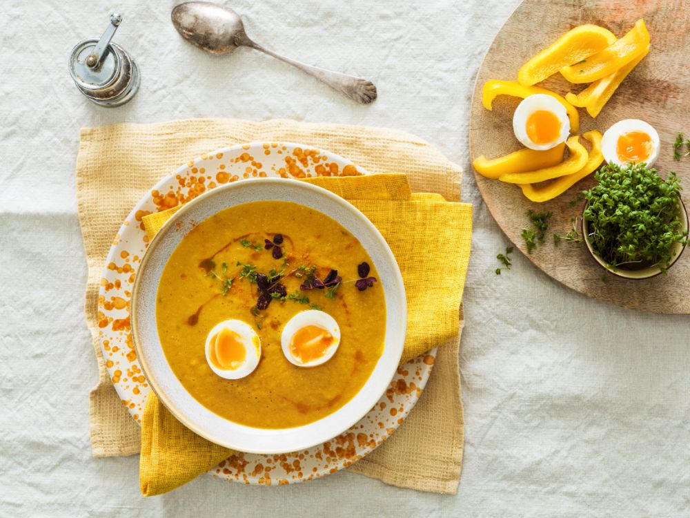 Solsoppa med blomkål och morötter