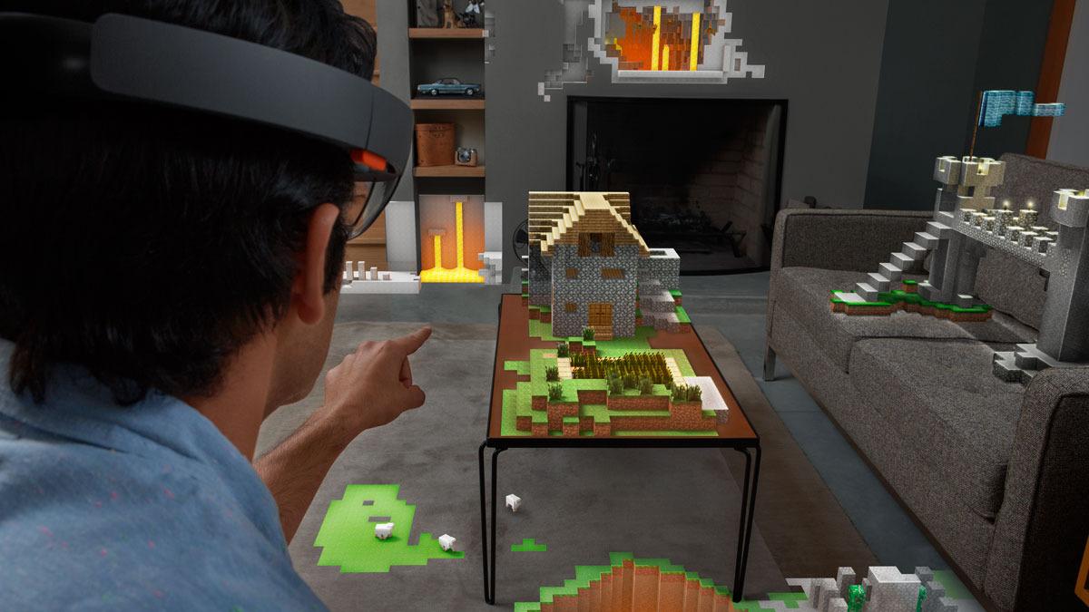Dette er omtrent det du hadde sett hvis du tok på deg Microsofts HoloLens-briller. Foto: Microsoft