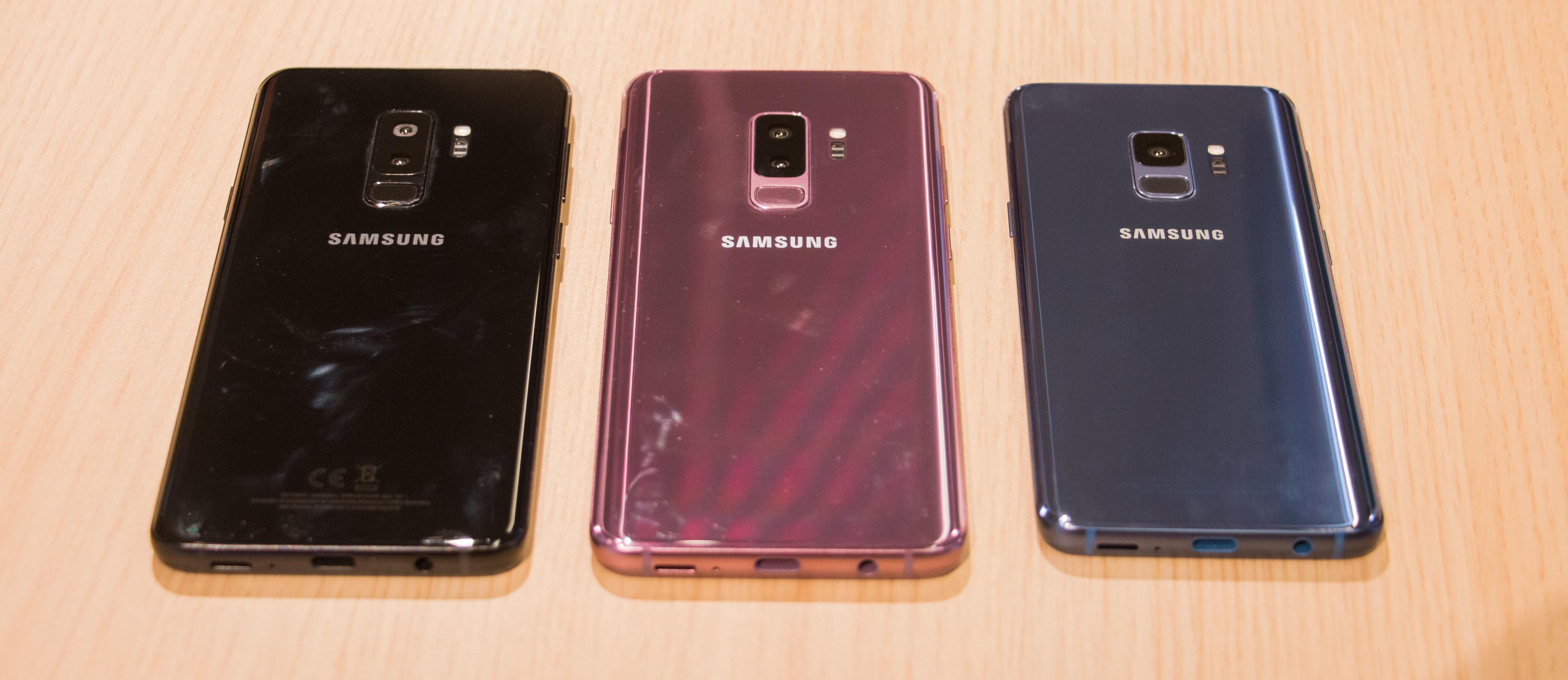 Her er de tre forskjellige fargene Galaxy S9-modellene kommer i.
