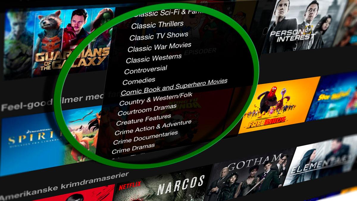 Slik får du tilgang til Netflix’ hemmelige kategorier