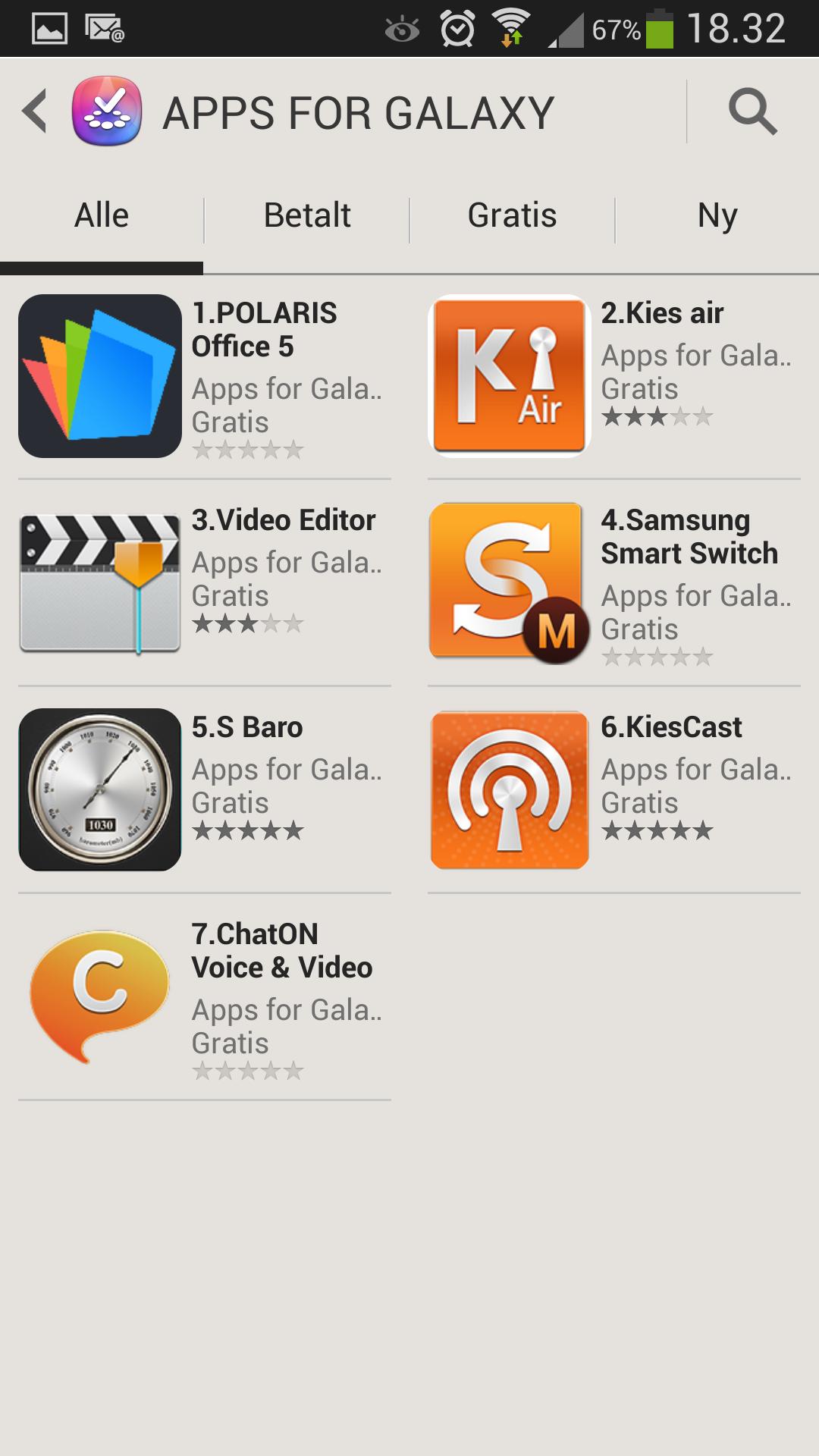 I Samsung Apps ligger det en rekke apper du kan laste ned gratis.