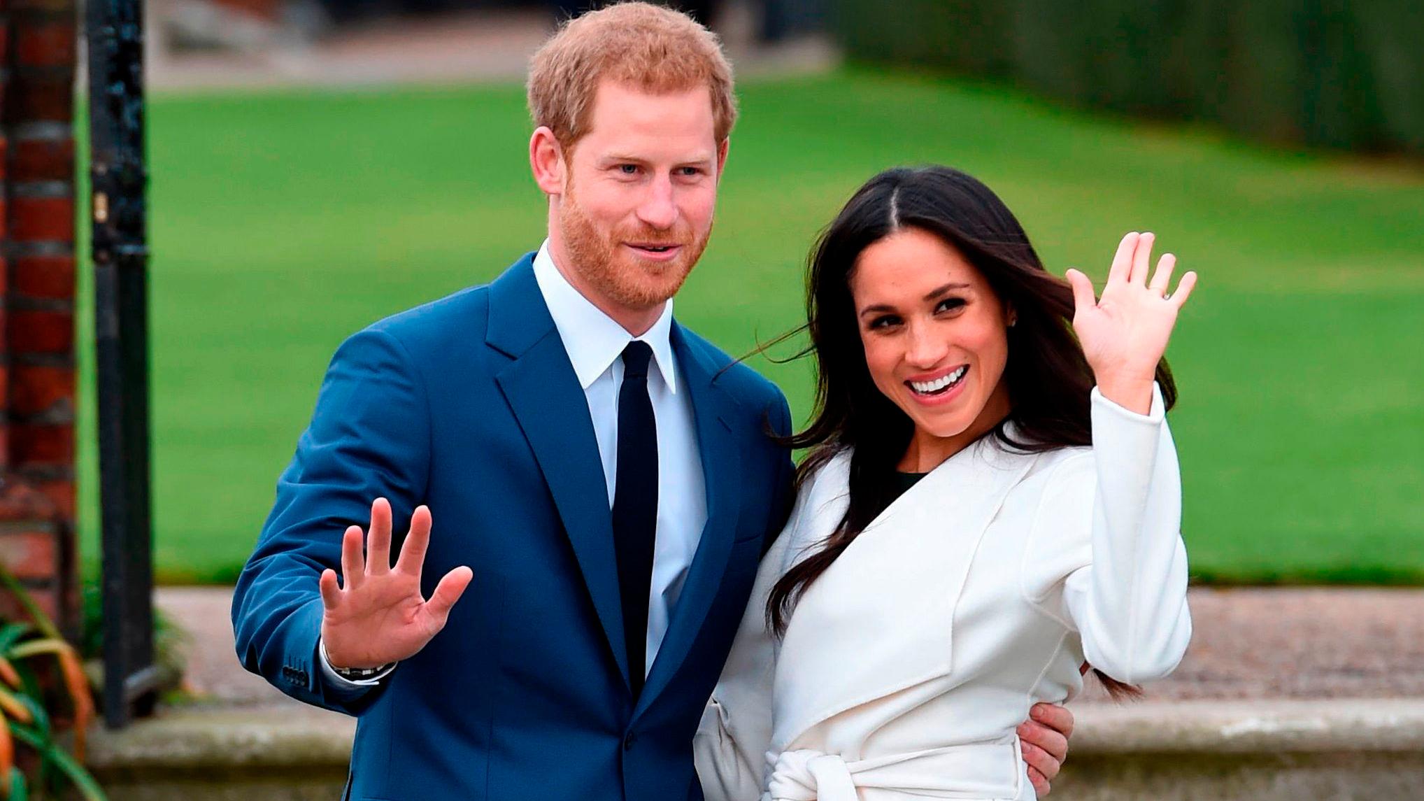 GIFTER SEG: Prins Harry og Meghan Markle gifter seg i mai - og bryllupsfeberen herjer også i USA. Foto: Eddie Mulholland/AP