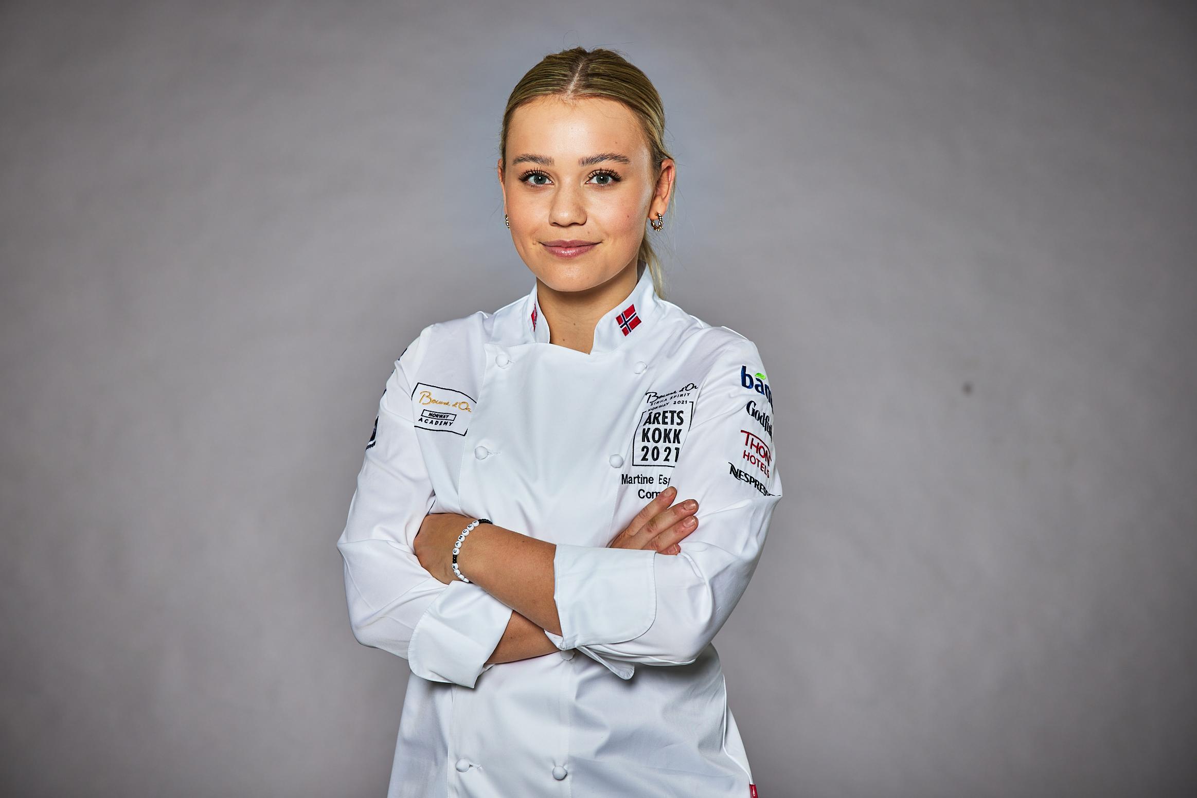 UNG KOKK: Martine Espeland skal snart representere Norge i kokke-VM, bare 22 år gammel. 