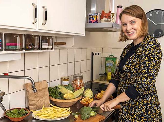 – Jag lagade klimatsmart mat utan att jag visste om det, säger Julia Tuvesson.