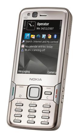 Nokias N82 er en av mobiltelefonene som har Symbian-baserte menyer. (Foto: Nokia)
