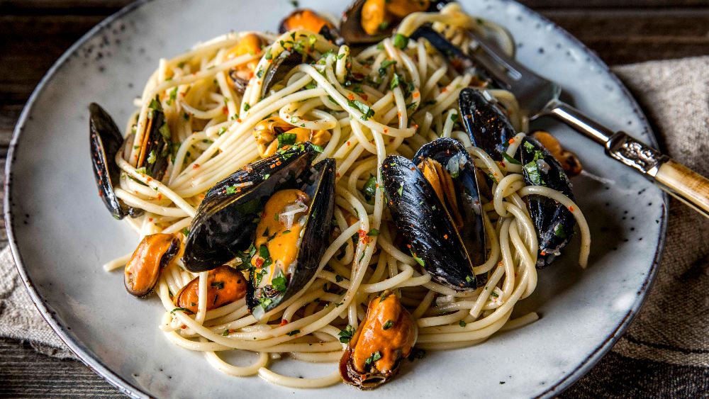 Spaghetti med musslor