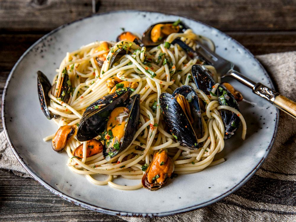 Spaghetti med musslor
